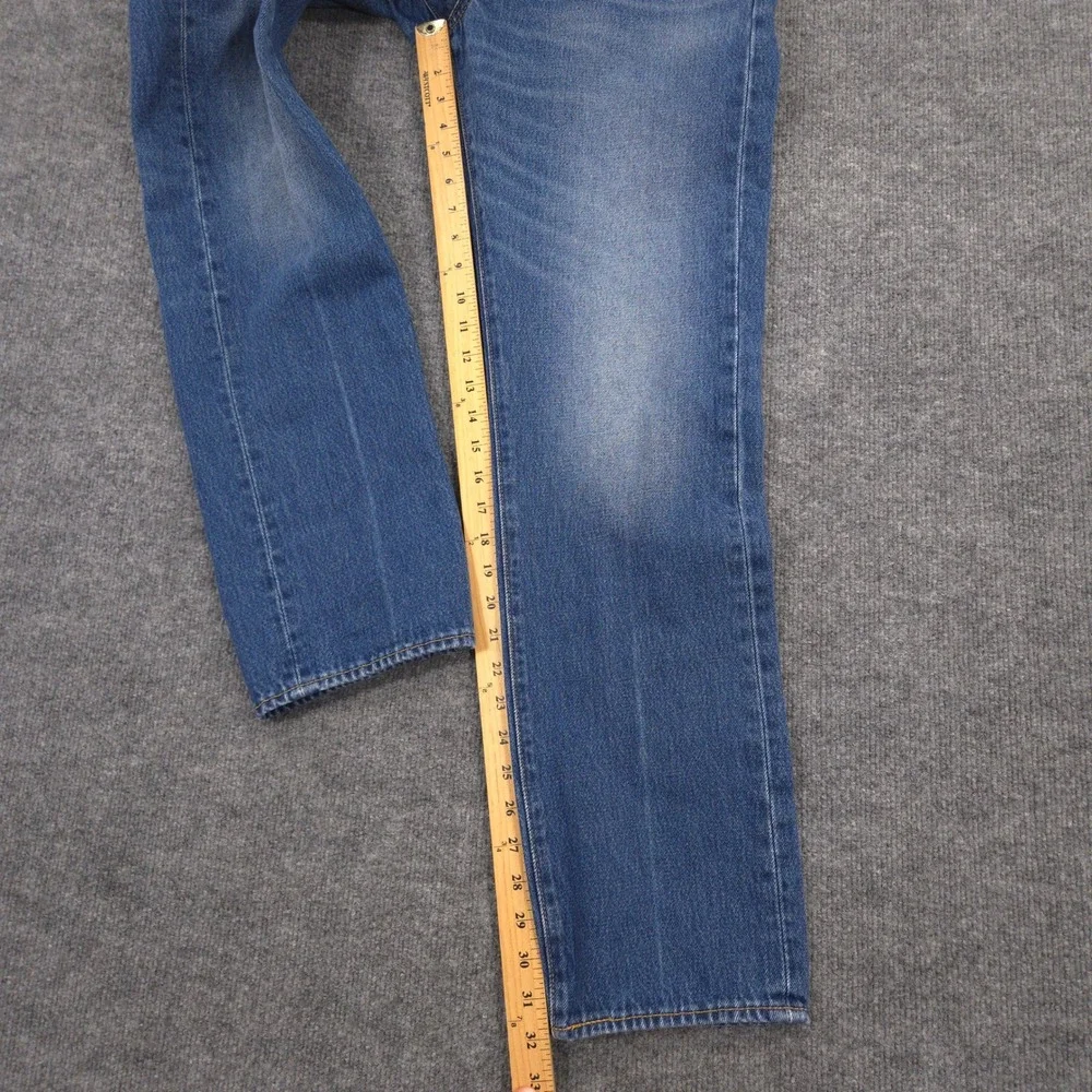 Levis Jeans Mens 33X32 Blue Premium 501 '54 Straight Big E Medium Wash Denim